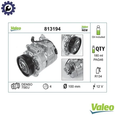 COMPRESSOR AIR CONDITIONING 813194 FOR BMW M54 B22 2.2L M54 B25 2.5L 6cyl 2.5L - Image 1 of 4