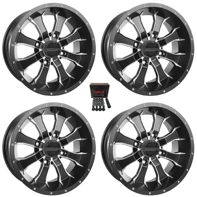 Raceline Mamba 14" UTV Wheels/Rims Black Kawasaki Teryx Mule - Image 1 of 3