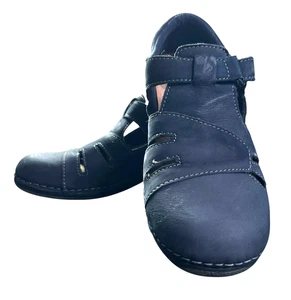 Scarpe comode Earth Origins scamosciate penny regolabili donna taglia 7M blu classiche - Foto 1 di 9