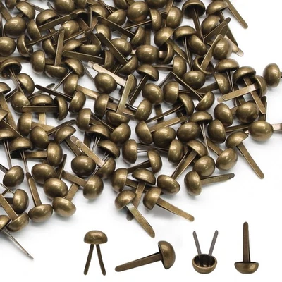 Bronze Tiny Brads Paper Fasteners 8 x 15mm for Paper Crafts 500 PCS - Image 1 of 4