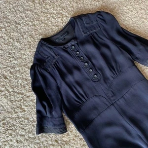 Vestido Marc by Marc Jacobs Azul Marino Seda Talla M Elegante Manga 3/4 100% Seda - Imagen 1 de 10