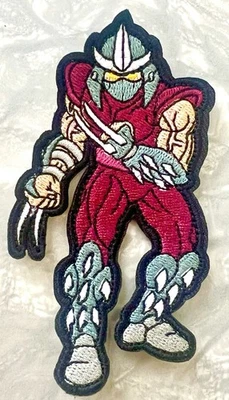 TMNT figure patch SHREDDER embroidered sew iron NINJA TURTLES cartoon comic - Image 1 of 2