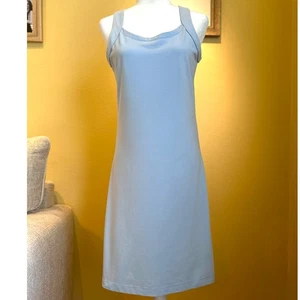 Patagonia Babyblau Jersey Strick Outdoor Kleid Medium Knielang Ärmellos - Bild 1 von 13