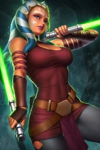 Ahsoka Tano Star Wars Anime Sexy Girl HD Print Canvas Comic Poster Unframed SFW - Picture 1 of 7