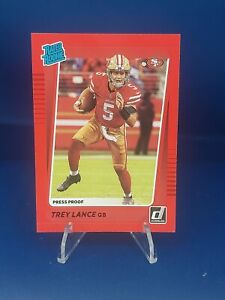 2021 Donruss Trey Lance Press Proof Red Rated Rookie RC #254 49ers Cowboys