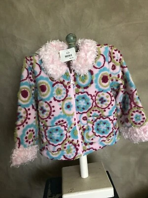 Chaqueta NEWHanna Andersson Polar COLLAR/PUÑOS DE PIEL ROSA FORRADA CON TEXTURA 100 EE. UU. 4 Foto 1 de 4