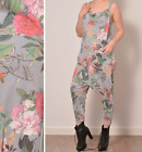 Lily Rose Pattern Harem Pants Jumpsuit | Cowl Neck Spaghetti Strap Jumpsuit | Ra