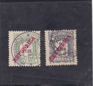 ANGOLA  POSTAGE DUE STAMPS 5R. & 10 R.  (1911) - Picture 1 of 1