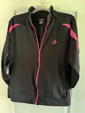 Lane Bryant Active Full Zip Jacket Plus Size 3X 26/28 Pink Black Pockets Walking