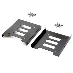 2 Pack 2.5" to 3.5" SSD HDD Hard Disk Drive Bays Holder Metal Mounting Bracke... - Picture 1 of 7