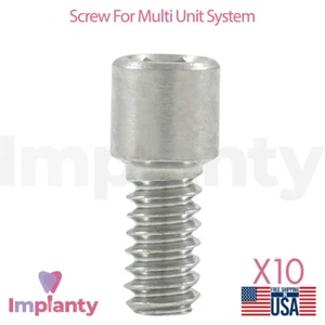 10x Tornillo Dental Para Multi Unidad 1.6mm Tornillo Plataforma Prótesis Titanio 4.0mm - Imagen 1 de 4