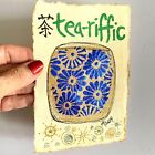 Tea-riffic Original Handmade Asian Calligraphy Mixed Media Painting Matted 8x10