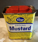 Antique/Vintage Spice Tin Kroger ground mustard Cincinnati Ohio 1 3/8 oz.