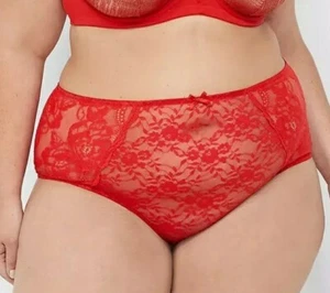 Lane Bryant Lipstick Red All Lace Mid-Waist Cheeky Panty Plus Size 14/16, 1X - Picture 1 of 6