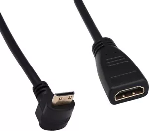 Mini High Speed HDMI auf HDMI Kabel 90 Grad (2 Fuß/0,6 m) unterstützt Kamera HDTVs - Bild 1 von 5