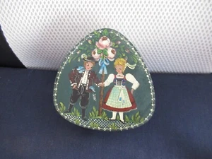 Bärige Spanschachtel Motiv Tracht   Handbemalt - Bild 1 von 4