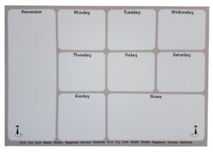Meal Menu Planner Daily Week Magnetic Shopping Weekly Organiser Memo Sheet A4 