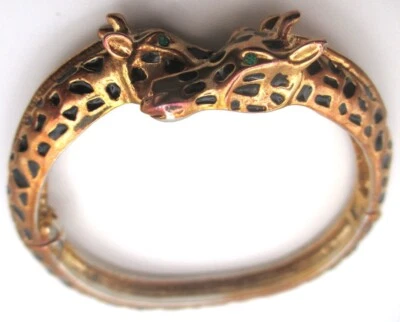 Brazalete Jirafa Ojos Verdes Color Cobre Cierre Imán 0081 Foto 1 de 4