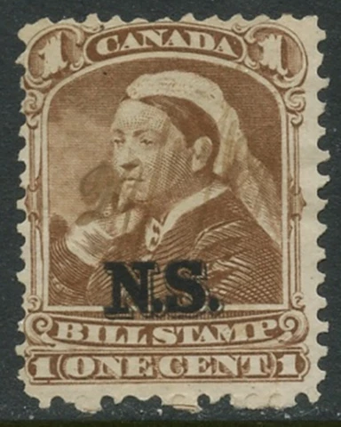 CANADA Nova Scotia #NSB1 1c Brown Bill Stamp Revenue Fine Centered Used Cover