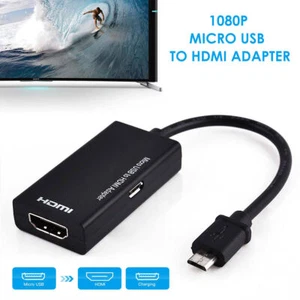 MHL Micro USB 2.0 to HDMI Adapter Cable for Android Phone Smartphone Tablet TV - Photo 1 sur 12