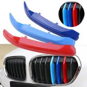 For BMW X1 F48 2015~2018 16 7 BAR M-color Kidney Grill Grille Cover Clips Stripe - Picture 1 of 6