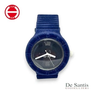 Montre Hip Hop Velvet Touch Bleue: Style Velouté Et Cadran Noir De 40Mm - Bild 1 von 3