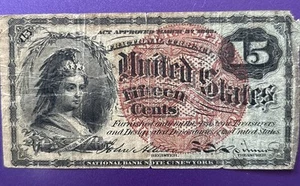 FR-1271 United States Fractional Currency 15c Note Small Red Seal (63896) - Picture 1 of 6