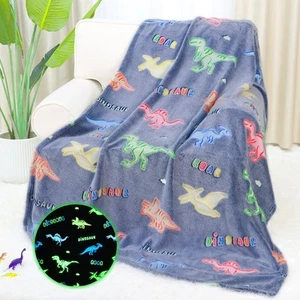 AISDE Dinosaur Gifts Toys for Boys Kids Glow in The Dark Dinosaurs Blanket fo... - Picture 1 of 6