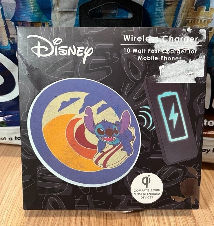 Cargador rápido inalámbrico Disney Lilo & Stitch para teléfonos móviles habilitado para Qi nuevo Foto 1 de 2