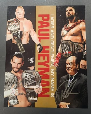 Foto firmada por Paul Heyman de lucha libre WWE 11x14 leyenda ECW CERTIFICADO DE AUTENTICIDAD JSA Brock Lesnar Foto 1 de 3