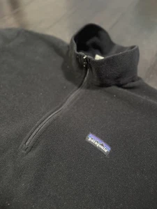 Suéter Patagonia Synchilla 1/4 Cremallera Para Hombre Talla Grande Ligero Polar Negro - Imagen 1 de 7