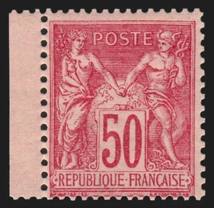 Nr. 98c, Sage 50c PINK-VIF, Typ II, neu ** ohne Scharnier - sehr guter Zustand - Bild 1 von 2