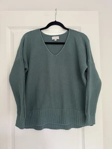 Lucky brand women’s v-neck green sweater size small 4 6 - Picture 1 of 4