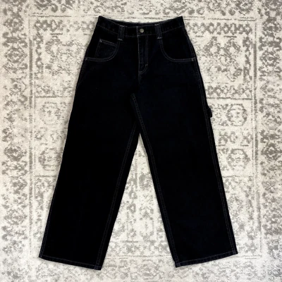 LEE Carpenter джинсы для мальчиков назад Y2K гранж Skater расслабленный крой прямой размер 12 R - Изображение 1 из 4