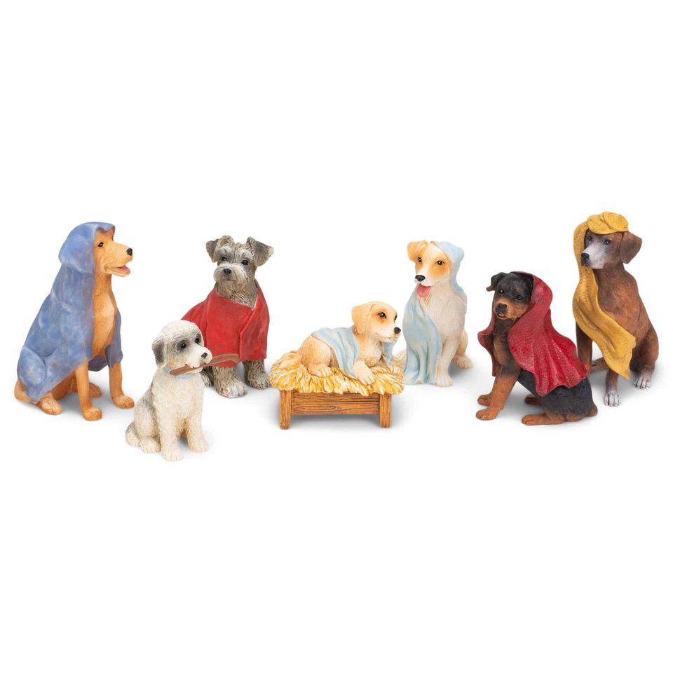 Dog Nativity 7 Piece CANINE CRÈCHE By ROMAN