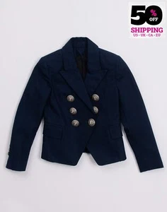 RRP€740 BALMAIN Kids Blazer Jacket Size 6Y Blue Double-Breasted Lined - Bild 1 von 3