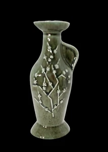 Green James Bean Distilling Company Raised Cherry Blossom Decanter- No Stopper - Picture 1 of 8