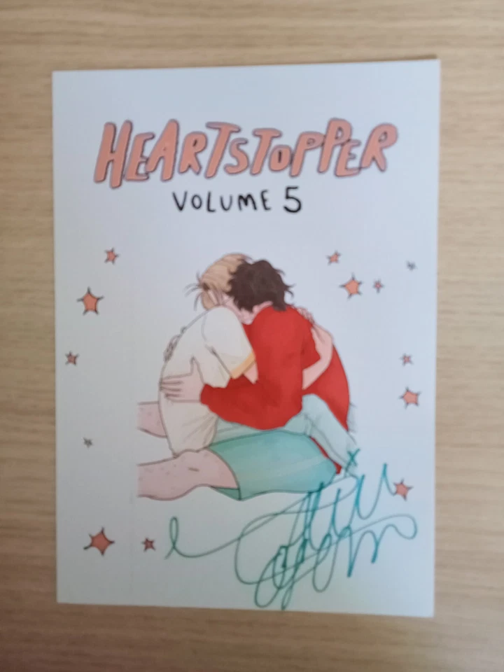 Rare Alice Oseman "Heartstoppers 5" Personally Signed 8"x6" Promo Card AFTAL COA - Image 1 of 1
