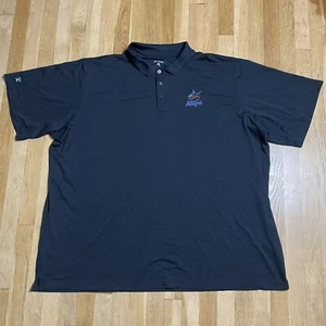 MLB Miami Marlins Baseball Polo Shirt Mens Size 4XLT Antigua MLB Short Sleeve - Picture 1 of 10