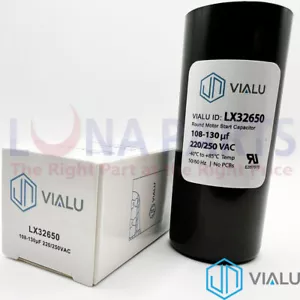 VIALU - 108-130 uf/MFD 220-250 VAC volts Round Start Capacitor 50/60 Hz - Picture 1 of 4