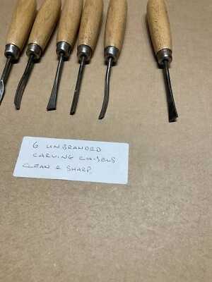 6 UNBRANDED CARVING CHISELS (age Verification Item) - Image 1 of 4