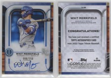 2022 Topps Tribute Tribute Auto Blue /150 Whit Merrifield #TA-WM Auto