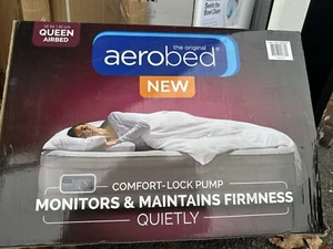 Intex Queen Air Mattress, High-Rise Premium Comfort Airbed w/ built-in pump - Picture 1 of 3