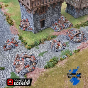 Impresión 3D para juegos de mesa DnD con dispersión de escombros terreno - Imagen 1 de 12