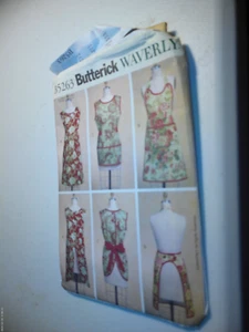 Butterick Sew Pattern 5263 Waverly Aprons Three Styles Size S-M-L , 8-18 - Picture 1 of 1
