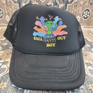 Fall Out Boy Mesh Back Summer Tour Hat Black Cap - Picture 1 of 8