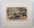 1879 Hand Colored Engraving of Reb & Billy Button Carrying President's Children