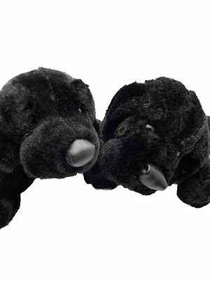 GANZ Webkinz Black Lab Plush TWINS lot Labrador Retriever Dog Puppy Stuffed Toy - Image 1 of 4