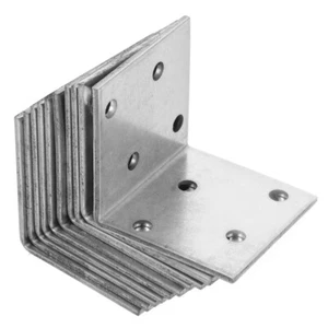 10 Pcs Galvanized Angle Iron Corner Braces Joints Angled Brackets - Picture 1 of 12