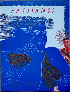 Alekos Fassianos, Original Lithographie 1987, Galerie Richter & Masset München - Bild 1 von 4